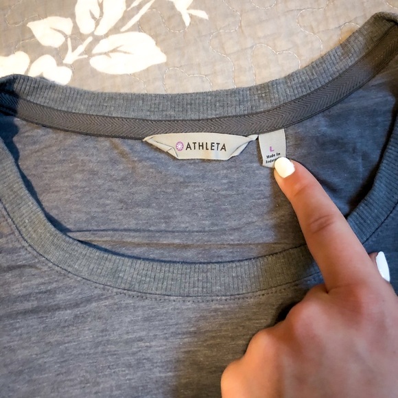 SOLD***Athleta- Grey Knee Length Cinched Dress - Picture 7 of 9